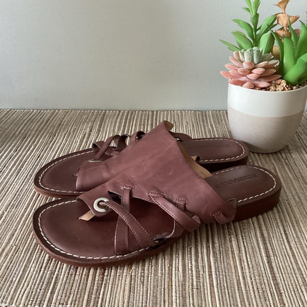 Bernardo Brown Leather Sandals 9.5 vero cuoio - Picture 8 of 9